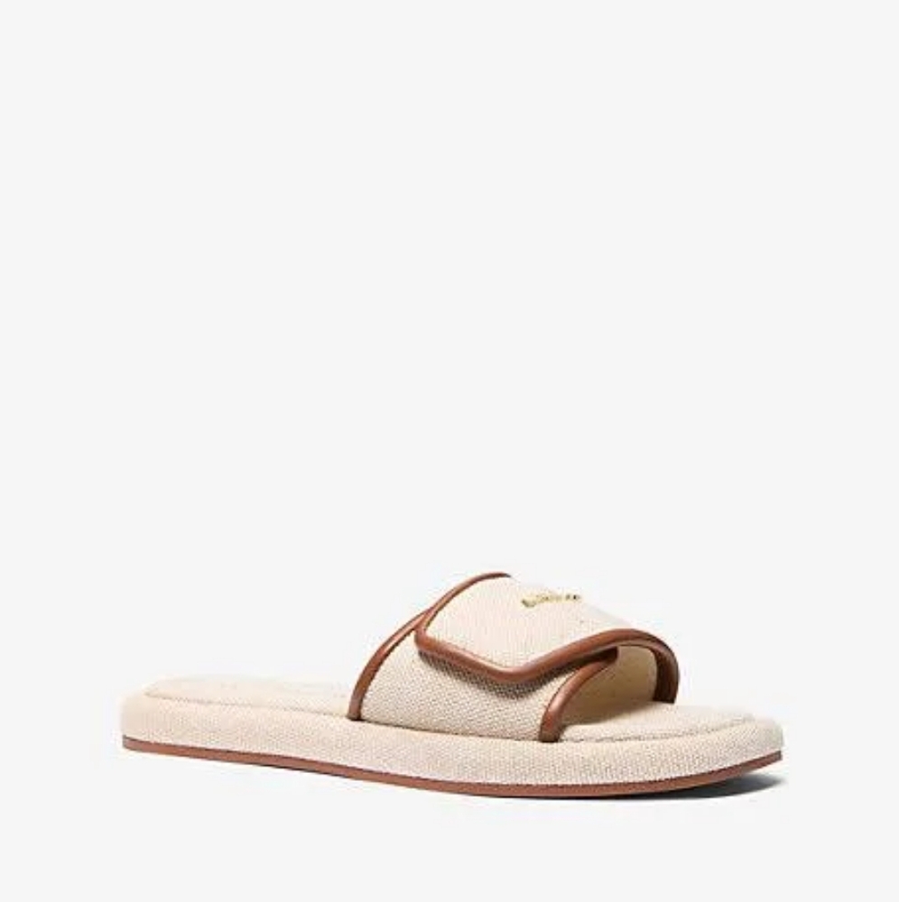 Elegant Cream Slide Sandals